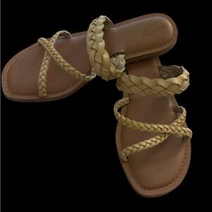 Thread Tan Braided Sandals